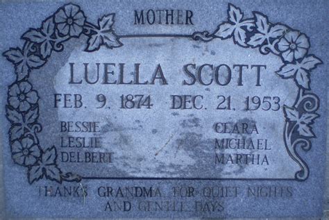 Mary Luella Smith Scott 1874 1953 Homenaje De Find A Grave