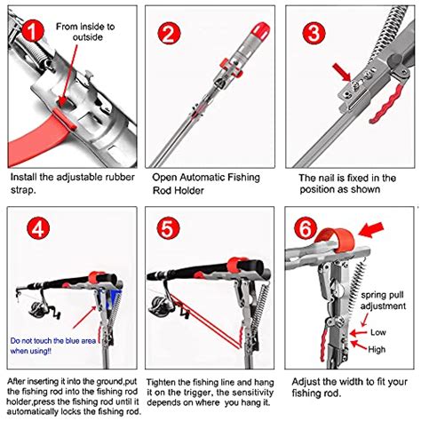 LBW Automatic Spring Fishing Rod Holder For Ground Bank Fishing Pole