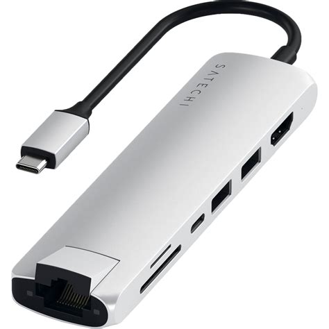 Satechi USB Type C Slim Multi Port With Ethernet ST UCSMA3S B H