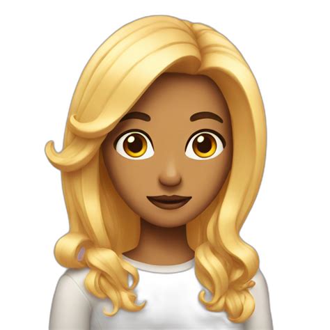 Blond Sassy Girl Ai Emoji Generator