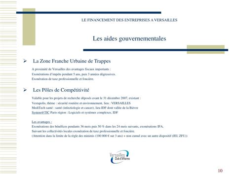 Ppt Le Financement Des Entreprises A Versailles Powerpoint