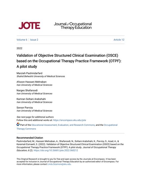 PDF Validation Of Objective Structured Clinical Examination OSCE