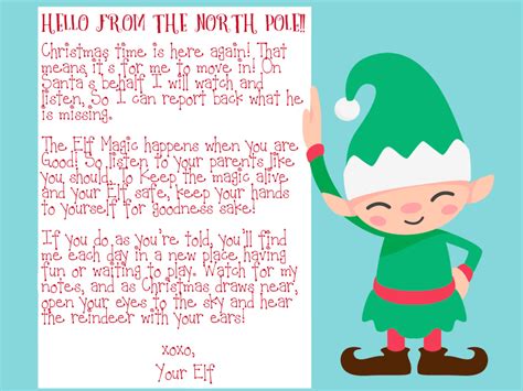 Arrival Letters Complete Index Of Free Elf On The Shelf Letters