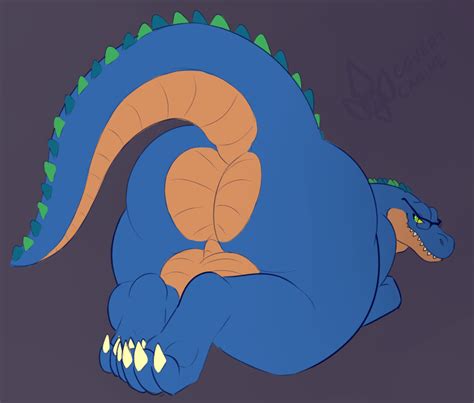 Rule 34 Absurd Res Alligator Alligatorid Anthro Ass Backsack Balls Big Balls Big Butt Blue