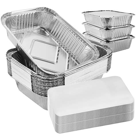 Aselected Pcs Disposable Aluminium Large Foil Trays With Lids