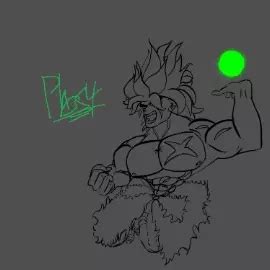 Broly sketch by Ph0s4 on Newgrounds