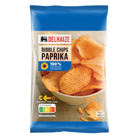 Delhaize Chips Ribbled Paprika Gr Delhaize