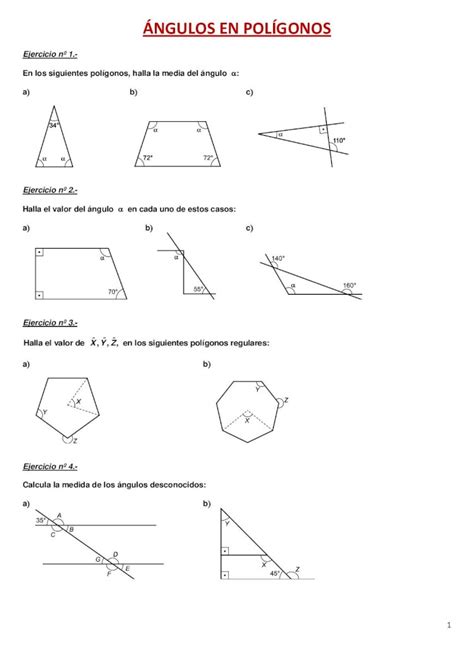 PDF ÁNGULOS EN POLÍGONOS Matematicas Online de proble ÁNGULOS EN