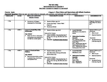 Fourth Grade Go Math Curriculum Map by Jennifer R Elementary School Teacher