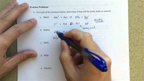 General Chemistry III Acid Base Properties Of Salts YouTube