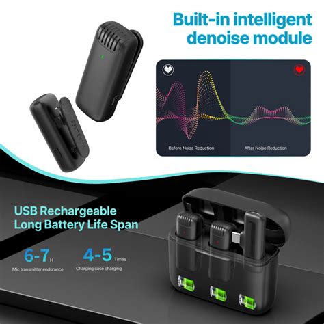 Set Microfoane Lavaliera Wireless USB Type C IShoot Okazii Ro