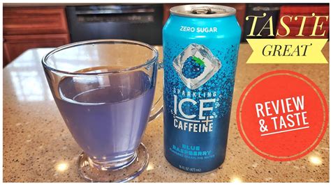 Taste Test Sparkling Ice Caffeine Blue Raspberry Water Zero Sugar