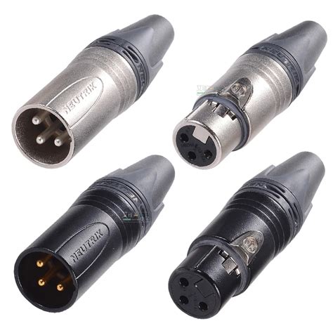 Generic Neutrik Pin Xlr Plug Male Female Gold Silver Plating Pole