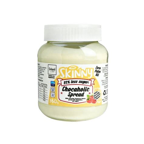 Skinny White Chocolate Raspberry Flavour Chocaholic Spread 350g Low