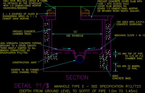 Manhole Details Dwg Detail For Autocad Designs Cad