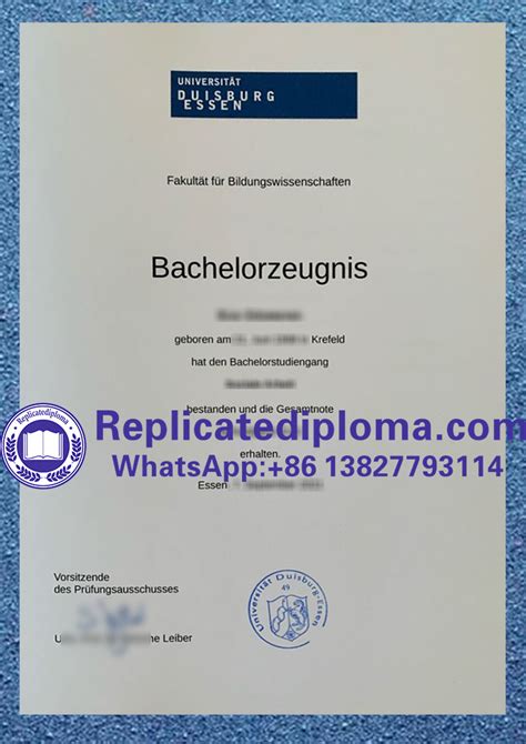 How Much To Buy Fake University Of Duisburg Essen Diploma Online