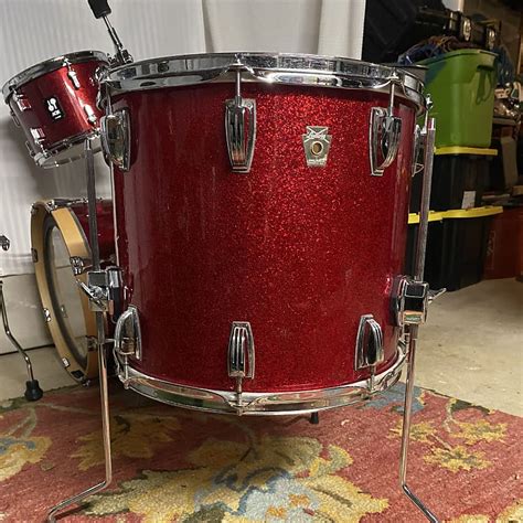 Ludwig Classic Maple 7 Ply Maple Shell 14 X 16 Floor Tom Red Reverb