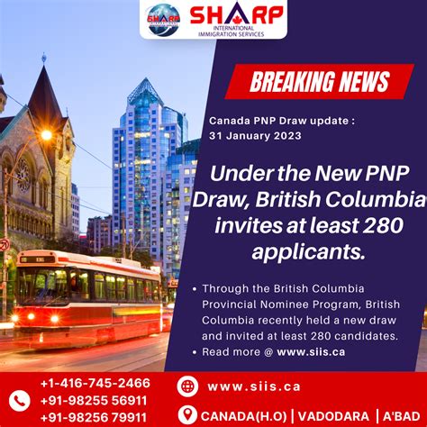 Under The New Pnp Draw British Columbia Invites At Least 280