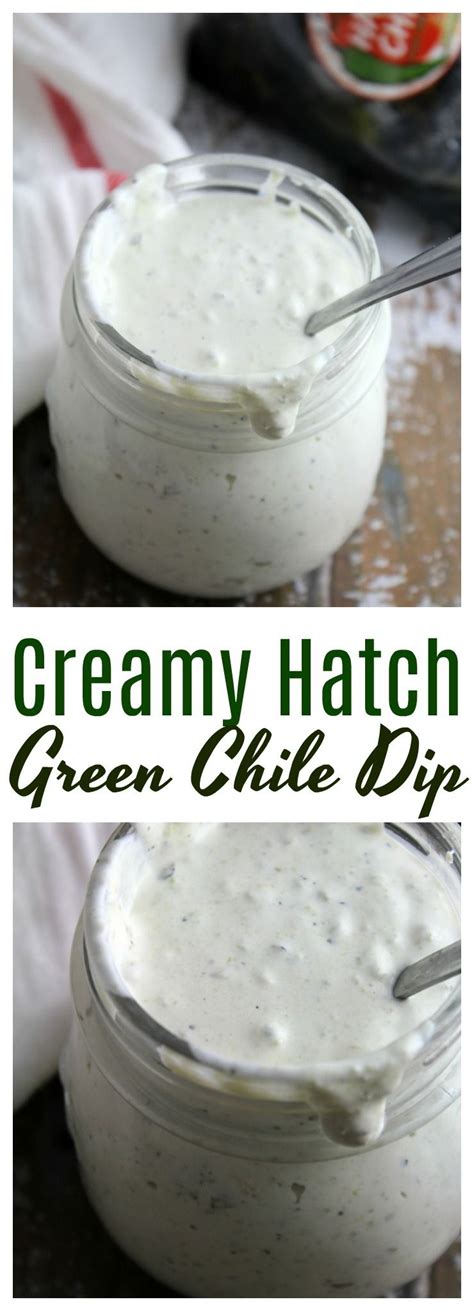 This Creamy Roasted Hatch Green Chile Dip Is Savory And Spicy And