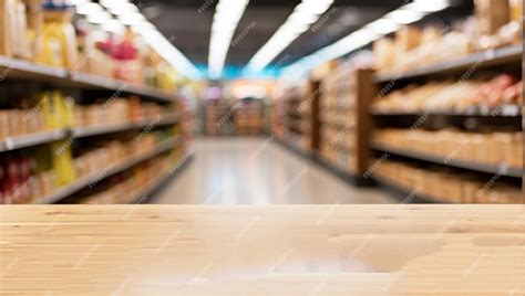 Premium Photo | Empty shopping cart in Supermarket and blurred background