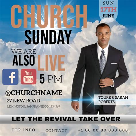 Church Ad Advertisement Advert Template Postermywall