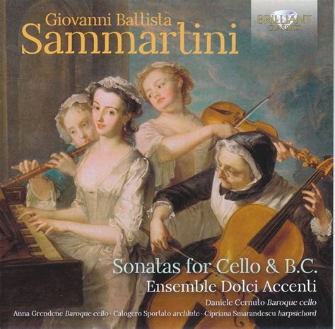 Giovanni Battista Sammartini Sonaten für Cello Bc op 4 Nr 1 6 CD jpc