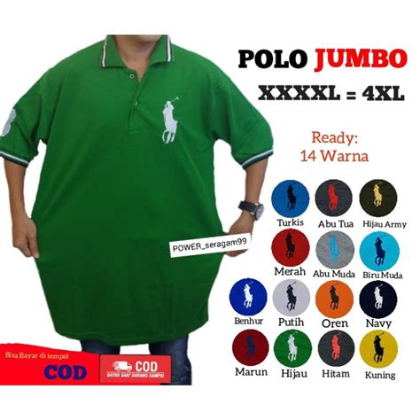 Jual Poloshirt Jumbo Big Size Kaos Kerah Polos Indonesia Shopee Indonesia