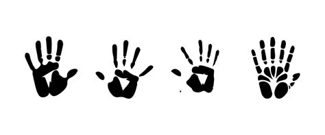 Handprint Silhouette Illustration. Hand Palm Silhouette for Logo ...