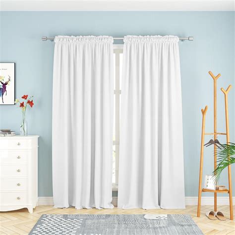 Amazon Upopo White Curtains Privacy Curtains Inches Long