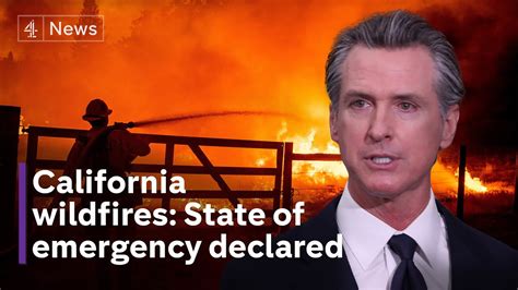 California declares state of emergency over wildfires - YouTube