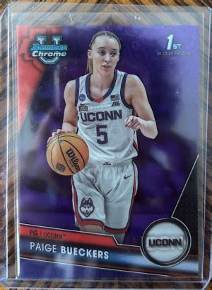 Paige Bueckers Rc St Bowman Chrome U University Purple Refractor