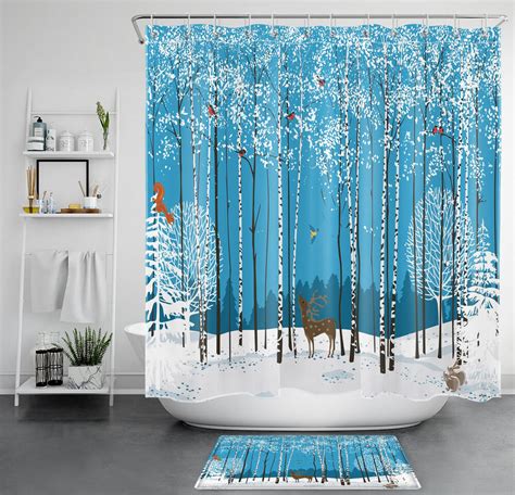 Inpercust Winter Wonderland Wildlife Shower Curtain Walmart