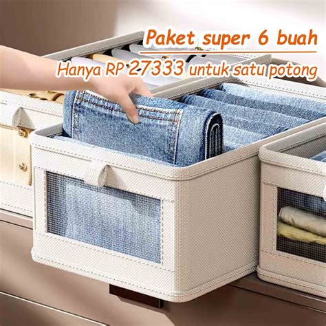 Jual Storage Box Kotak Penyimpanan Baju Keranjang Penyimpanan Box Lipat