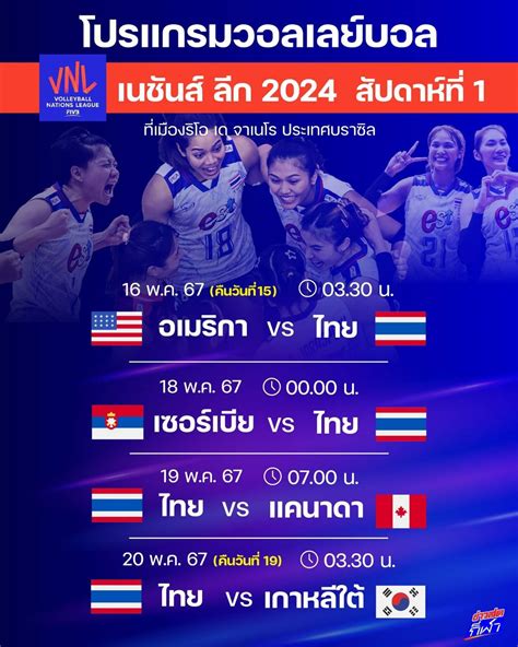 🏐มาลุ้นกันสดๆ Vnl2024 Thailand🇹🇭 Vs Cannada🇨🇦 07 00น 🏐 Pantip