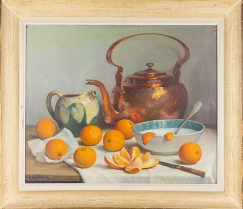 Gaston Hamanovick Xx Century Nature Morte Aux Oranges Still Life With