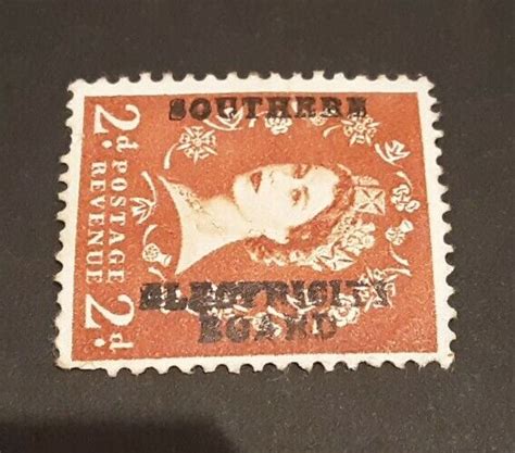 GB QEII 2d Brown MNG Overprint Southern Electricity Board MNG Wilding