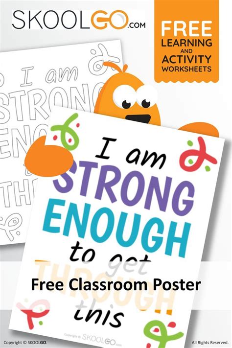 Two Posters With The Words I Am Strong Enough To Get Through This