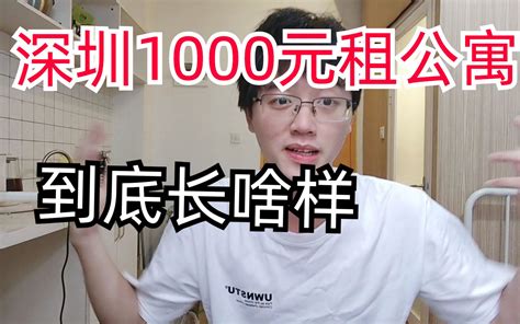 【深圳租房3】历时5天，终于在深圳租到了1000元民水民电的公寓了，大家觉得怎么样 自由的风子吖 自由的风子吖 哔哩哔哩视频