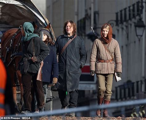 Norman Reedus Is Joined By Clémence Poésy As They Film The Walking Dead