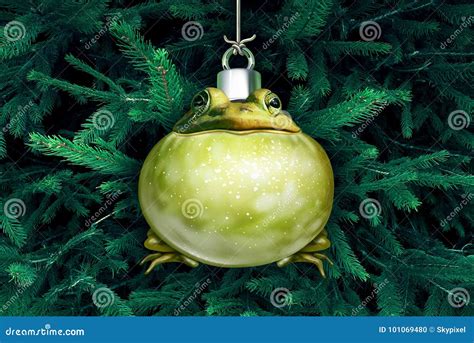 Christmas Frog Ornament Stock Illustration Illustration Of Card