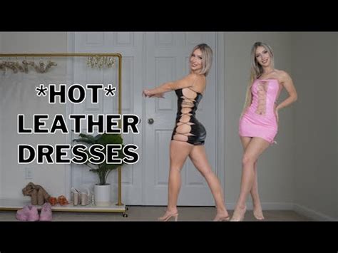 TINY Leather Dress Try On HOT Try On Haul Devon Jenelle Modelly