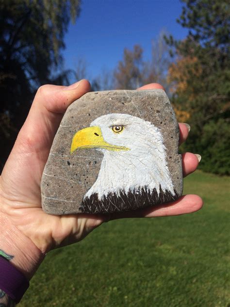 Eagle Painted Rock Rock Painting Designs Rock Painting Art Eagle Painting