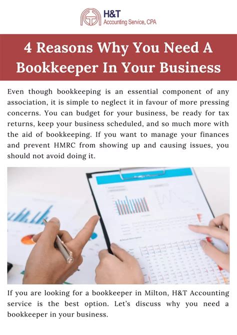 Ppt 4 Reasons Why You Need A Bookkeeper In Your Business Powerpoint