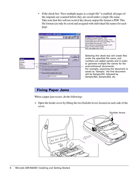 PDF manual for Microtek Scanner ScanMaker 6800