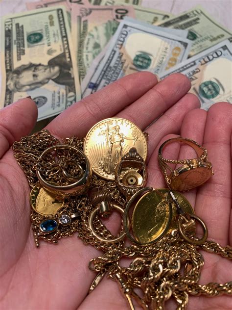 Scrap Gold Jewelry in Hand w Cash FCE - Frederick Coin Exchange