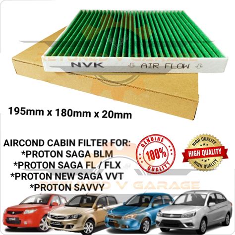 PROTON SAGA BLM FL FLX VVT SAVVY PM 2 5 Aircond CARBON FABRIC