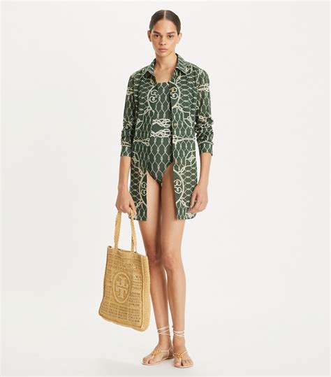 Printed Brigitte Tunic Womens Swim Coverups Tory Burch Uk