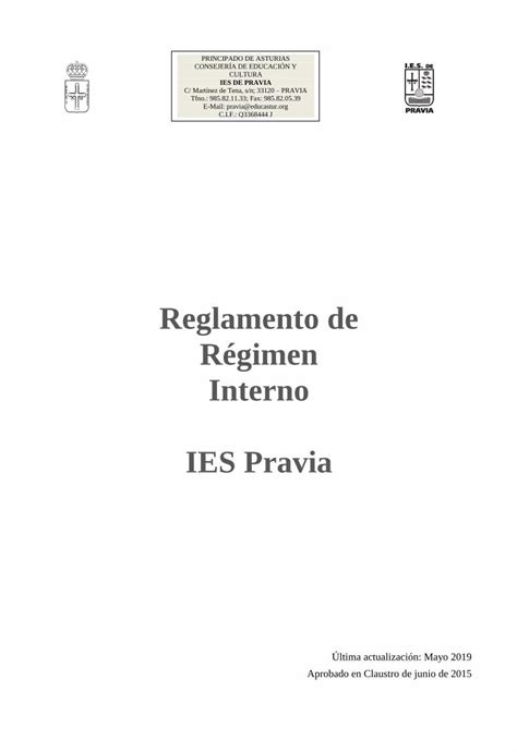 Pdf Reglamento De R Gimen Interior Educastur Dokumen Tips