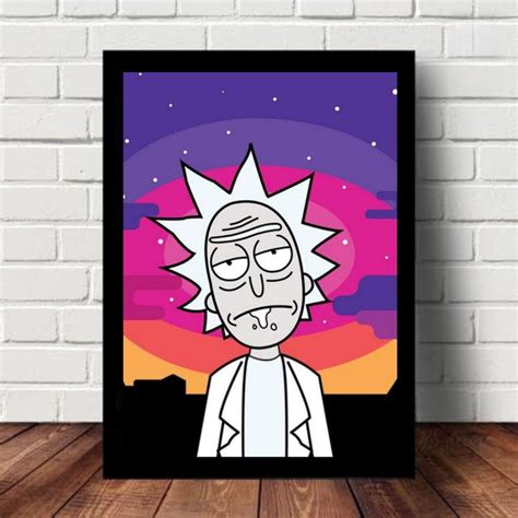 Quadro Decorativo Rick And Morty Para Sala E Quarto Elo