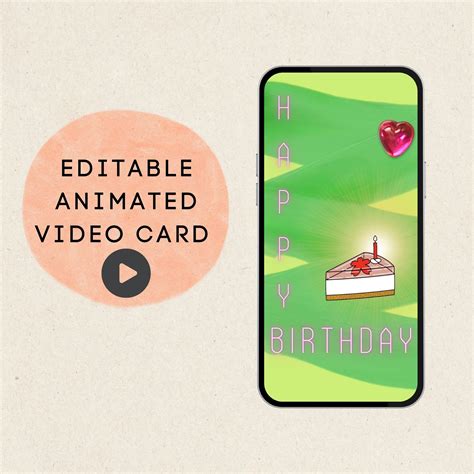 Editable Animated Happy Birthday Cards